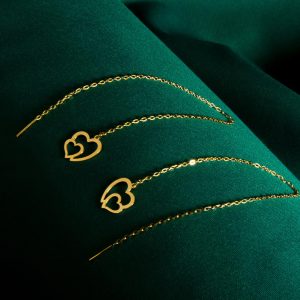 گوشواره بخیه ایی قلبی