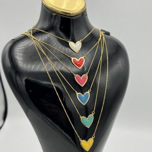گردنبند قلبی میناکاری