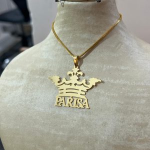 پلاک اسم پریسا انگلیسی با تاج