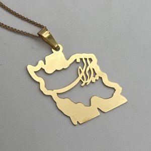 پلاک طلای نقشه ی ایران